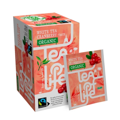 White Tea Cranberry - Biologisch & Fairtrade - Tea of Life - 25 theezakjes