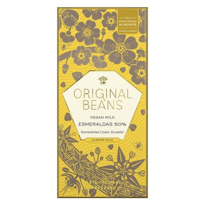 Korte houdbaarheidsdatum: Original Beans - Esmeraldas Vegan Amandel - 50% Amandelmelkchocolade