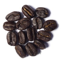 Koffiebonen tijdens de 2e crack